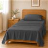 Homebliss Completo Letto 90x190+25 / 150x240 + 45x75 1PCS, Grigio Scuro | 65 GSM, sacca +25, tinte unite