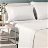 Biancocasa Completo Letto Matrimoniale in 100% Raso di Cotone Rigato Satin