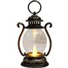 Yhsioaklo Piccola lampada vintage - Lanterna portatile retrò a LED a batteria | : pp e altri materiali Luce notturna decorativa per camera da letto, soggiorno, patio esterno, campeggio