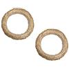 DekoPrinz Corone di paglia, 2 pezzi | Diametro di 30 cm, spessore di 5 cm | DekoPrinz | corona per porta, corona per decorazione, corona in grezzo (non rifinita), anello di paglia