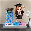 Brocade Creek Regalo di Laurea Personalizzato per la Classe del 2026, Targa Acrilica in Stile Cartone Animato 2D, Personalizzabili per Avatar e Text, Regalo Ricordo per Laureati, Figlia, Figlio, Amico