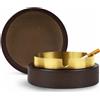 YFPOPONE Posacenere per esterni con coperchio e inserto in acciaio inox (oro)