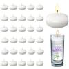 Jidyllic 30 Candele Galleggianti Bianche Non Profumate 3.8cm - Candela Galleggiante Senza Profumo Senza Fumetto per Matrimoni Natale SPA Bagno e Decorazioni