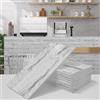 AMOYUN Piastrelle Adesive per Cucina, AMOYUN 12 Pezzi Adesivi per Piastrelle Retro Venatura di Legno Adesivi da Parete Impermeabili Vinile Autoadesivo Decorazioni per Decorazione Della Casa per Bagno 10x30CM