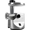 Kenwood MG510 Tritacarne Tritacarne Elettrico Professionale con Struttura in Metallo, Dotazione 3 Dischi e Kebbe, Trita fino a 2kg di ingredienti al minuto, Pestello, Doppio senso di Rotazione, 1600w