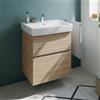 Geberit Renova Plan lavabo, evineo ineo5 evo mobile La: 65 cm, 2 scomparti estraibili, con maniglia incassata,, 501640001+BE0986OA, Renova Plan [Mobili da Bagno > Mobili con Lavabo Integrato]