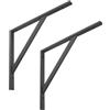 SOTECH 2 pezzi staffe pesanti 495 x 415 mm nero portata 75 kg staffa | pesante mensola in acciaio a parete