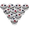 VILLFUL Manopola Rubinetto Acqua per Segna Temperatura, 10 Pezzi Argento | Tappi Indicatori Caldo Freddo, Abs, Facile Installazione, per Maniglie Rubinetto Cucina e Bagno