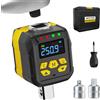 WAXTRON Adattatore dinamometrico digitale 1/2, 10,2 - 340 Nm ± 2% di precisione, LCD a colori acustici, avvertenza ottica, 2 adattatori 1/4 3/8 per auto moto bicicletta strumento