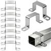 NETFLO 10 fascette per tubi quadrati, 60 x 30 mm, in acciaio inox 304