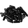 PATIKIL 3mm Interno Dia Gomma Tubo Estremità Cappuccio, 50pz Vite Filo Protezione Copertura per Viti Bulloni, Nero