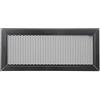 DEMLOU Griglia di Ventilazione in Alluminio Nero RAL 9005 - 33 x 12 cm. | Formato stretto e lineare - rete protettiva - finitura nera testurizzata - camino e stufa - trattamento 200 °C