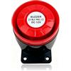 Taikuwu Sirena da 12 V, 120 dB, luce flash LED, impianto di allarme esterno