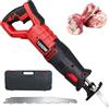 Aocay Segaossa Elettrico 1050W Sega per Ossa per Macellaio per Commerciale Casa con 4 Lame da Sega per Tagliare Ossa, Metallo, Legno, Plastica, Corpo Macchina Rotante di 180°+ 6 Velocità di Regolazione(Co