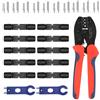 Chixenn Pinza Crimpatrice Solare, Kit per Cavo PV 2,5/4/6 mm² con 1 Pinza Crimpatrice, 10 Paia di Connettori Maschio e Femmina, 2 Chiavi per Cavi Solari e Impianti Fotovoltaici