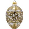 Vitbis - Sfera in vetro per albero di Natale, 11 cm, realizzata a mano, in stile Fabergé, colore: oro