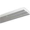 GARDINIA Binario per tende, forato per montaggio a soffitto, binario per tende a 2 binari, Slim Line, plastica, 150 cm, bianco