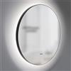 Talos Specchio da bagno a LED rotondo Verona Shine in nero opaco Ø 50 cm - Specchio con funzione sensore mano Wave - adatto per ambienti umidi grazie al telaio in alluminio