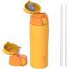 AORIN Borraccia Termica, Borraccia in Acciaio Inox 18/8, 500ml Borraccia Bambini, Bottiglia Termica Senza BPA e Perdite, Thermos per Sport, Outdoor e Pendolarismo con 2 Coperchi