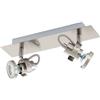 Eglo LED lampada da soffitto Tukon 3, lampada da soffitto a 2 | fiamme, faretti in metallo, lampada per soggiorno in nichel opaco, spot con lampadine GU10, luce calda
