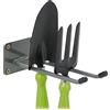 Relaxdays Gancio Porta Attrezzi da Giardino, L: 24 cm, Appendi Accessori Giardinaggio, Portaoggetti Officina, Antracite