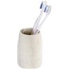 Wenko 21714244 - Bicchiere portaspazzolino Goa beige - Porta spazzolino per spazzolino e dentifricio, in poliresina, 7,4 x 10,5 x 7,4 cm, colore: beige