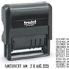 Trodat Printy 4.0 4817 - Timbro con scritta in lingua tedesca, nero, 12 testi da ufficio, con impronta 47 x 4 mm, colore nero