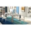 Dmora - Consolle allungabile Glicine, Tavolo da Pranzo Estensibile, Consolle Multiuso con allunghe, 100% Made in Italy, 186x80h76 cm, Cemento