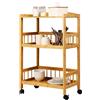 Relaxdays Carrello da servizio in bambù, 80 x 53 x 30 cm, naturale