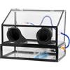 Generic Lucidatrice antipolvere con design a doppia porta, serbatoio d'acqua, luce LED e ventilatore per incisione, taglio e lucidatura, sistema di filtrazione multiplo