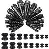 Crdifu 32pcs Stiramento dell'orecchio Corredo Acrilico dei Coni in Silicone Tappo Tunnels Amplificatore per manometri Grandi(6-20mm)