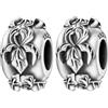 PANPOKI Charms Animali in Argento 925 - Panda, Cane, Gatto, Elefante, Farfalla, Libellula | Ciondoli Compatibili con Pando per Bracciali e Collane | Confezione: Sacchettino in Velluto + Panno Pulizia