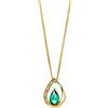 MIORE Collana da Donna con Goccia in Oro Giallo o Oro Bianco 9 Kt 375 - Set 4 Diamanti Naturali e un Rubino - Zaffiro - Smeraldo - Ametista - Topazio con Catenina 45 cm