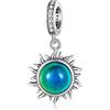 NINGAN Charms Astronauta Luna Stellata Perline in argento 925 Collezione Shining Star Adatto per le signore braccialetto collana