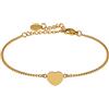 GD GOOD.designs EST. 2015 Bracciale cuore da donna | Bracciale cuore regolabile da 15,5 a 20,5 cm | Braccialetto cuore dell'amicizia in oro 18 carati, argento o oro rosa (Oro)