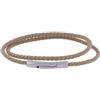 Schmuck Les Poulettes LES POULETTES BIJOUX - Bracciale Uomo Doppio Giro Cuoio Intrecciaro Tondo Per Polso da 19cm - Marrone