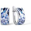 Santuzza Orecchini pendenti in argento Sterling 925 con zirconia cubica colorata smaltata