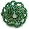 Avalaya Anello flessibile a forma di margherita con perline di vetro verde mela, diametro 35 mm, misura M/L, Misura unica, Vetro, vetro