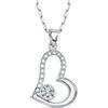 LeCalla Collana con ciondolo a forma di cuore Love argento sterling 925 | Collana leggera con cuore e simbolo dell'infinito per donna, mamma o amica - Regalo di compleanno