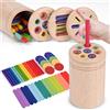 Gaethra Giochi Montessori 1 Anno, Montessori 1 Annoin Legno, Colorato Montessori per Motori Sensoriale Bambini Regalo Bambina Bimbo 1 2 3 Anni (3 in 1)