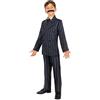 Funidelia Costume Ufficiale di Gomez Addams - La Famiglia Addams per bambino, Include pantaloni, giacca, cravatta e baffi, Halloween - Completo per bambini per feste, Carnevale e Halloween