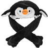 Alasum Cappello da Pinguino in Peluche Orecchie Mobili Copricapo da Festa Cosplay per Accessorio per Party All'Aperto e Giochi di Ruolo Inverno