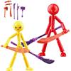 Generic Set Di Action Figure Da Collezione, Robot Articolato Con 7 Armi, Bambola Meccanica Completamente Snodabile, Pronta Per Lo Stop Motion, Mini Figura Per Bambini E Appassionati (2 pezzi-G)