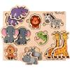 PikatoyZ® Puzzle Bambini 2 Anni - Giochi in Legno 1 Anno - Idea Regalo per Bimbo e Bimba per Natale o Compleanno - Gioco Montessori Educativo con Animali della Giungla