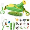 Quuylin Scatola Insetti per Bambini,Scatola Osservazione Insetti,Gabbie per Insetti con Cinghia Regolabile e Lente d'Ingrandimento,per Bambini Esterni Esplorazione (Verde)