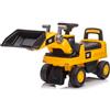 Mondial Toys Primi Passi Escavatore Cavalcabile per Bambini 1 3 Anni Schienale Ergonomico Clacson Pala Mobile Vano Portaoggetti e Dispositivo Antiribaltamento (Ruspa Giallo)