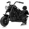 Garvee Moto Elettrica per Bambini 6V Max 30 kg con Ruote Stabilizzatrici | Motocicletta Elettrica per Bambini 3+ Anni con Luci, Clacson, Musica, Sedile Ergonomico, Velocità 2,4km/h, 79x40x46cm, Nero