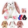 DRAJOIN Coniglietto di Peluche Personalizzato, Personalized Stuffed Bunny Rabbit con Foto Testo come Regalo Personalizzato Coniglio Peluche per Bambini Adulti Primo Regalo di Pasqua, 25 cm