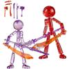 Generic Set Di Action Figure Da Collezione, Robot Articolato Con 7 Armi, Bambola Meccanica Completamente Snodabile, Pronta Per Lo Stop Motion, Mini Figura Per Bambini E Appassionati (2 pezzi-H)