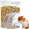 Norhogo Mangiatoia trasparente per criceti, mangiatoia acrilica per criceti, mangiatoia automatica per criceti, mangiatoia per pappagalli, mini ricci, 300ml